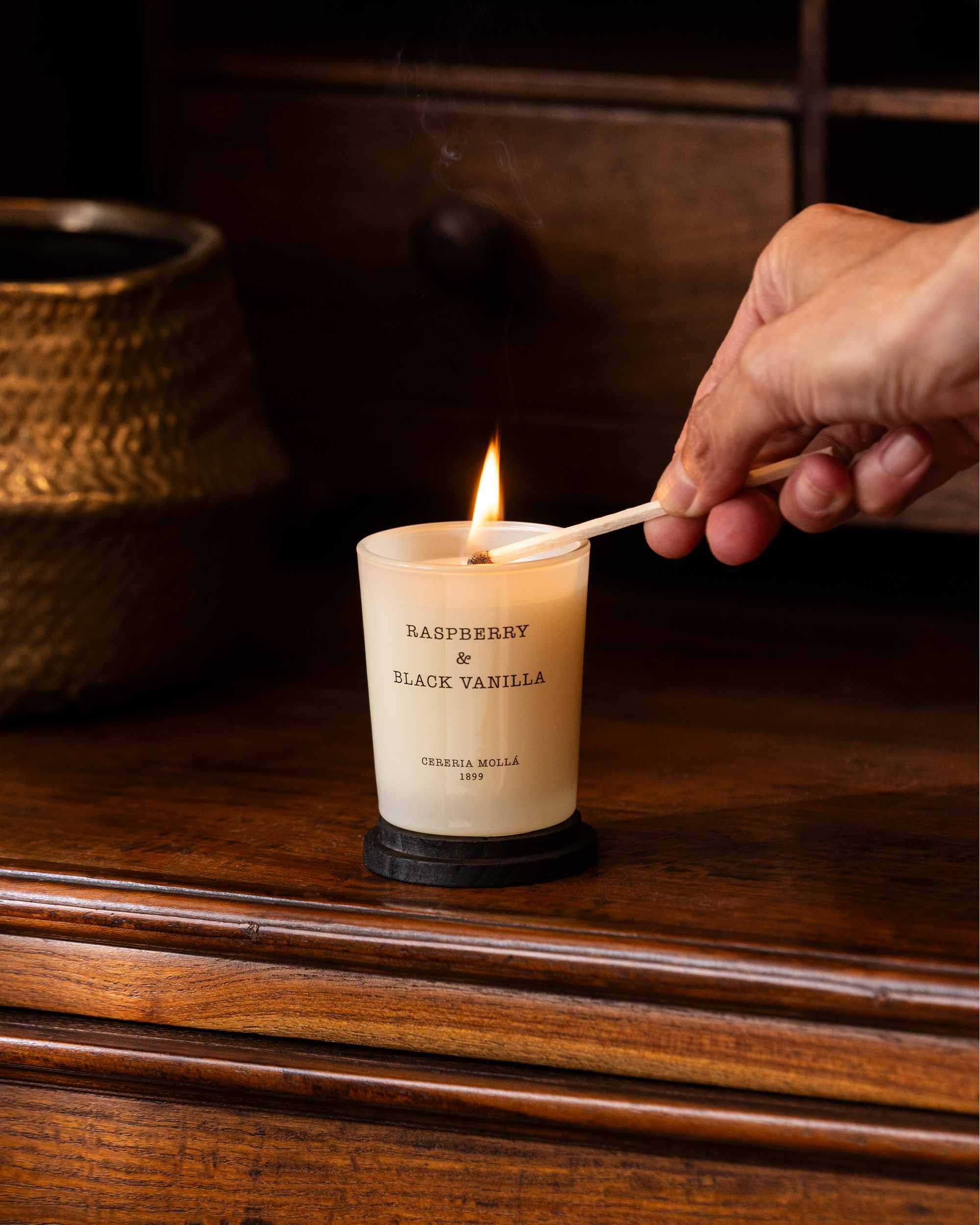 Mini Vela Raspberry & Black Vanilla 70gr